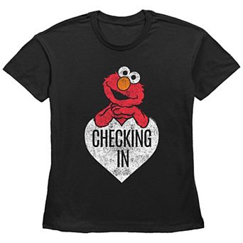 Women's PBS Kids Sesame Street Elmo Checking In Graphic Tee