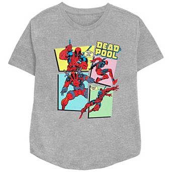 Women's Marvel Deadpool Comic Panels Graphic Tee