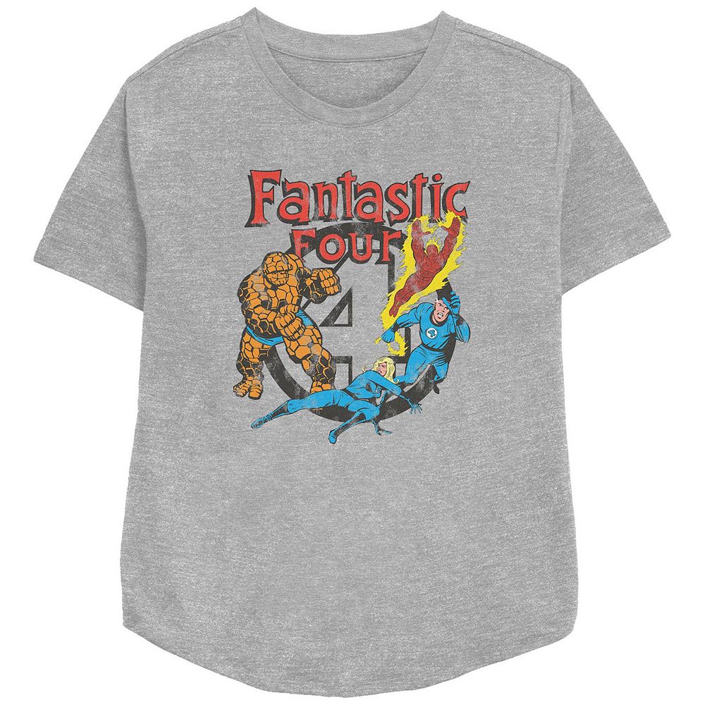 Fantastic Four - Retro Poster - Women's French Terry Long Sleeve Pullover