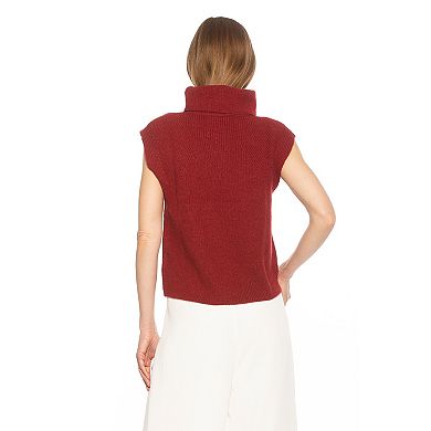 Women's ALEXIA ADMOR Jaylani Ribbed Knit Turtleneck Sweater Vest