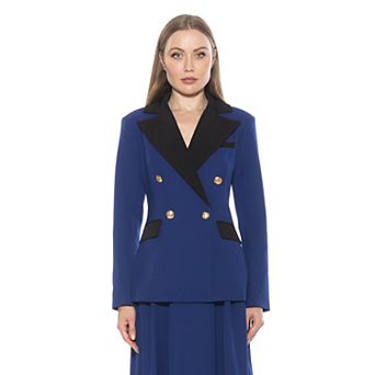 Women's ALEXIA ADMOR Farrah Twill Classic Double Breasted Jacket