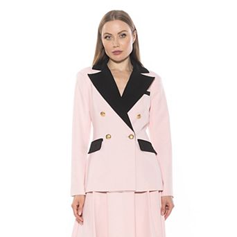 Women's ALEXIA ADMOR Farrah Twill Classic Double Breasted Jacket