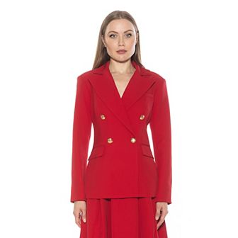 Women's ALEXIA ADMOR Farrah Twill Classic Double Breasted Jacket