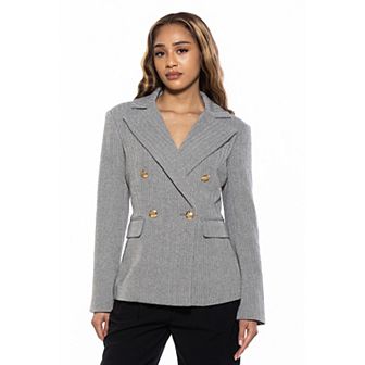 Women's ALEXIA ADMOR Farrah Tweed Classic Double Breasted Jacket