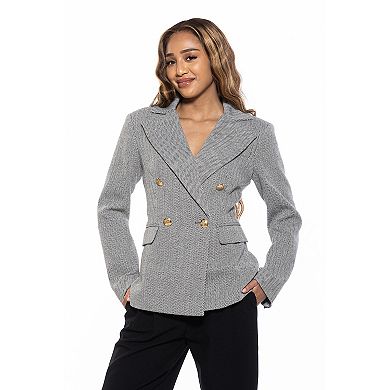 Women's ALEXIA ADMOR Farrah Tweed Classic Double Breasted Jacket