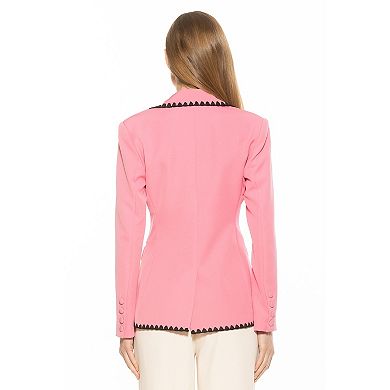 Women's ALEXIA ADMOR Jessilyn Long Sleeve Embroidery Trimmed Blazer
