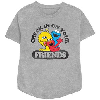 Women's PBS Kids Sesame Street Check In On Your Friends Graphic Tee