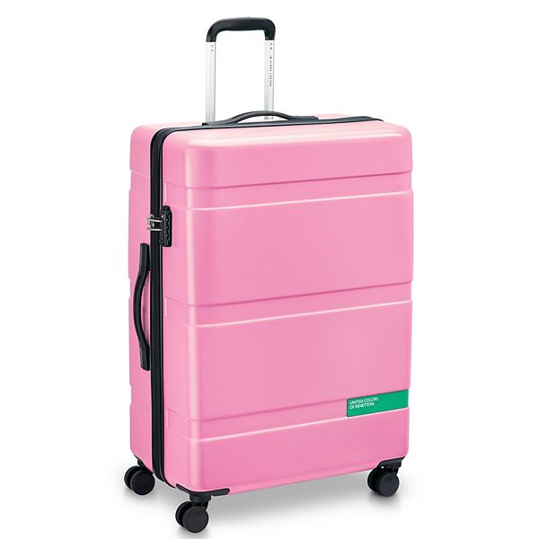 DELSEY PARIS x Benetton Hardside Spinner Luggage - Pink (23 INCH)