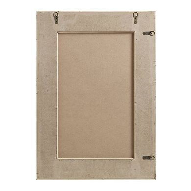 Martha Stewart Naomi Rectangular Wood and Rattan Mirror