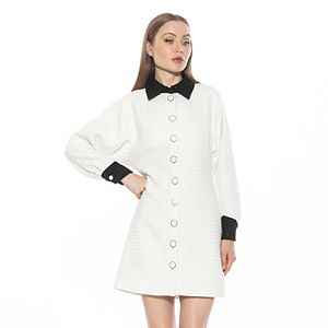 Women's ALEXIA ADMOR Jacki Dropped Waist Pleated Blazer Dress