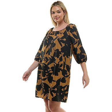 Plus Size Luxology Raglan Sleeve Dress