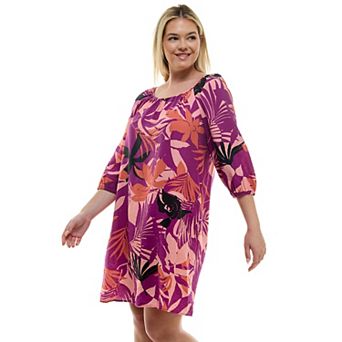 Plus Size Luxology Raglan Sleeve Dress