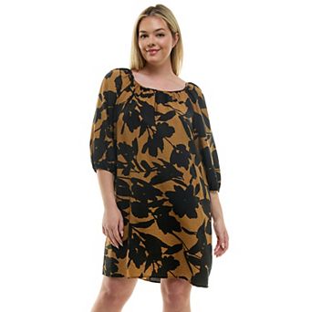 Plus Size Luxology Raglan Sleeve Dress