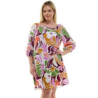 Plus Size Luxology Raglan Sleeve Dress