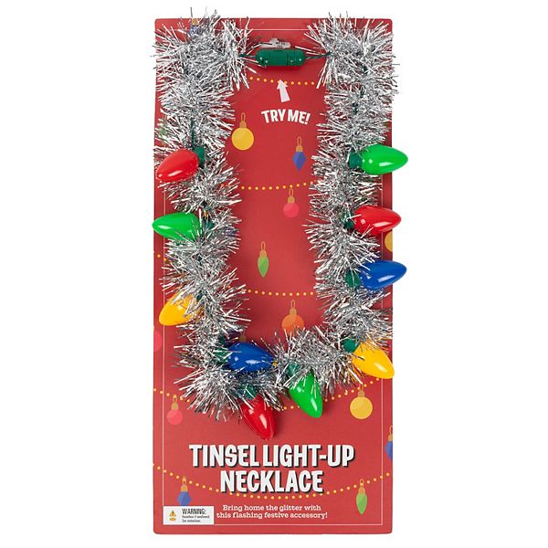 Professor puzzle usa tinsel light up necklace