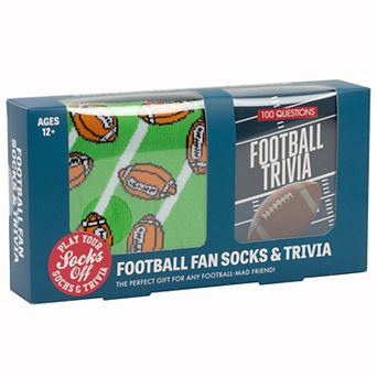 Professor Puzzle Football Socks & Trivia Set