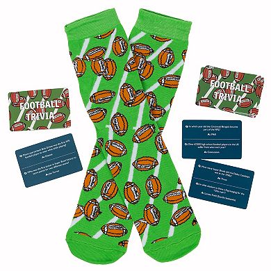 Professor Puzzle Football Socks & Trivia Set