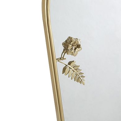 Madison Park Adaline Arched Metal Floral Wall Mirror