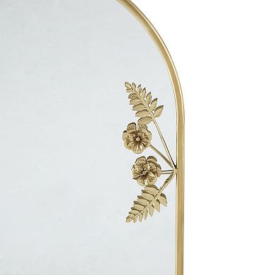 Madison Park Adaline Arched Metal Floral Wall Mirror