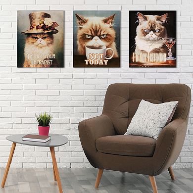 Madison Park Grumpy Cats Canvas Wall Art