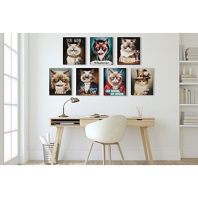 Madison Park Grumpy Cats Canvas Wall Art