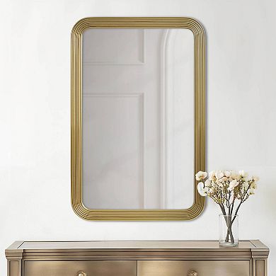 Madison Park Aurelia Rounded Rectangle Fluted Wall Mirror