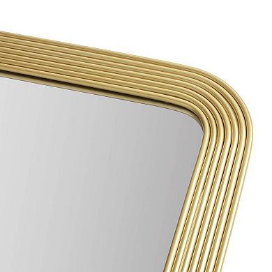 Madison Park Aurelia Rounded Rectangle Fluted Wall Mirror