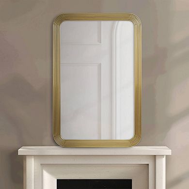 Madison Park Aurelia Rounded Rectangle Fluted Wall Mirror