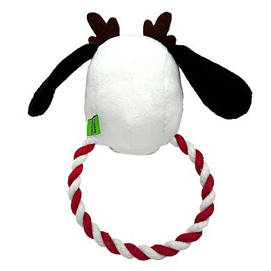 Holiday Peanuts Snoopy Rope Ring Dog Toy