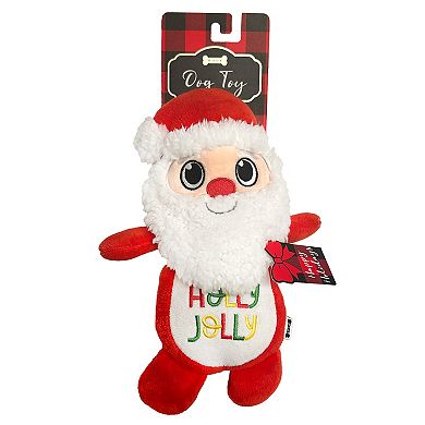 Woof Holly Jolly Santa Dog Toy