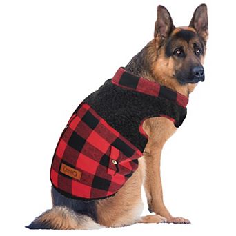 WOOF® Sherpa Flannel Vest Dog Jacket