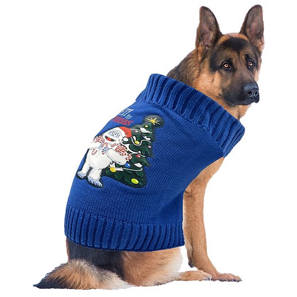 Rudolph Abominable Snowman Christmas Yeti Pet Sweater - Blue (L)