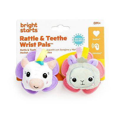 Bright Starts Rattle & Teethe Wrist Pals Toy