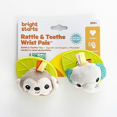 Bright Starts Rattle & Teethe Wrist Pals Toy