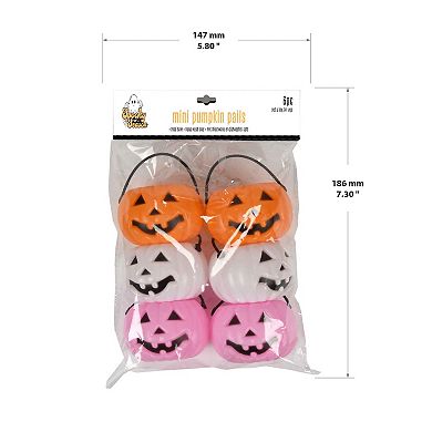 6-Piece Mini Pumpkin Pails Table Decor