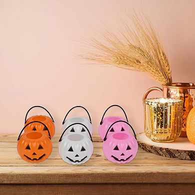 6-Piece Mini Pumpkin Pails Table Decor