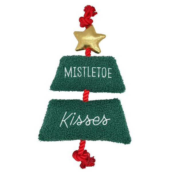 Hallmark Pets Mistletoe Tree Rope Dog Toy - Red