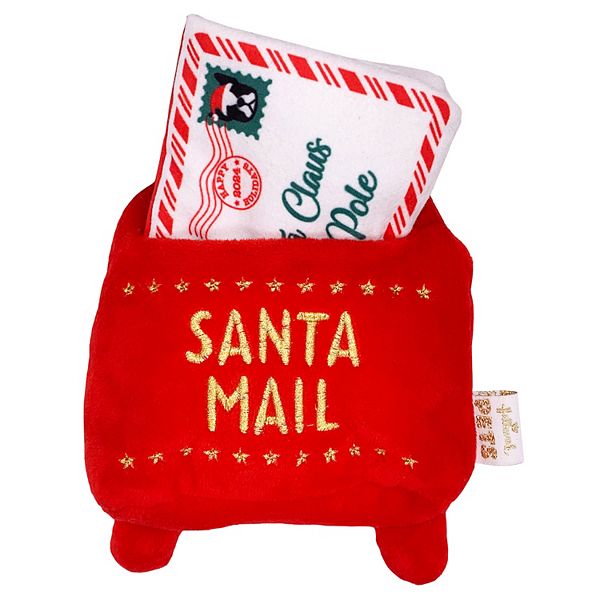 Hallmark Pets Santa Mail Box Dog Toy 2-piece Set - Multi