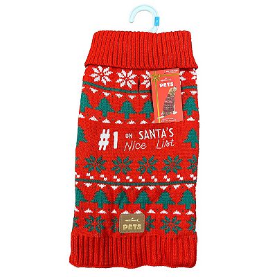 Hallmark Pets Santa Nice List Sweater