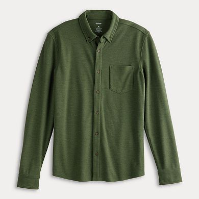 Men's Sonoma Goods For Life® Long Sleeve Pique Button-Up Shirt
