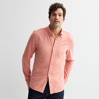 Men's Sonoma Goods For Life® Long Sleeve Pique Button-Up Shirt