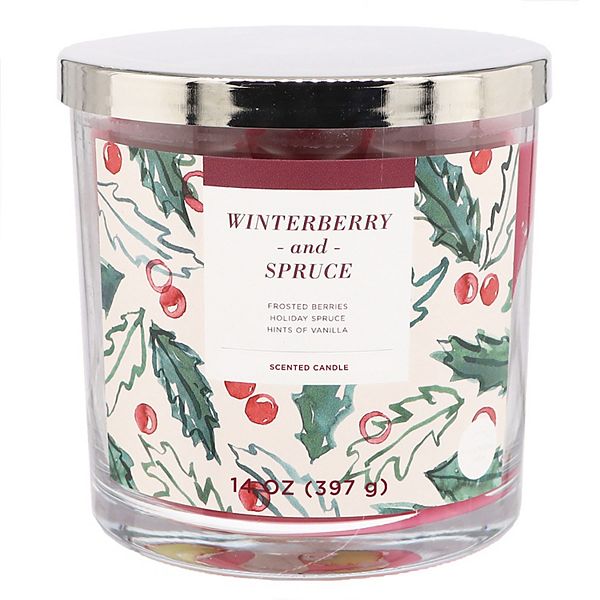 Sonoma Goods For Life® 14-oz. Winterberry & Spruce Single Pour Candle Jar - Multi