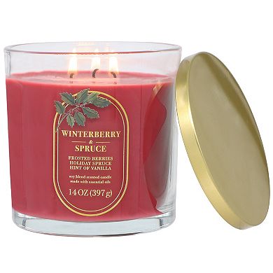 Sonoma Goods For Life® 14-oz. Winterberry & Spruce Single Pour Candle Jar