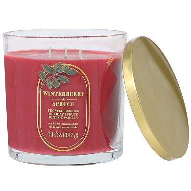 Sonoma Goods For Life® 14-oz. Winterberry & Spruce Single Pour Candle Jar