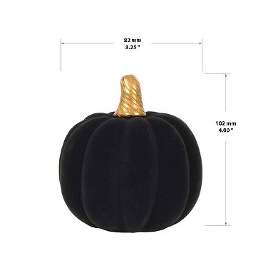 Flocked Pumpkin Tabletop Decor Assortment - Styles May Vary