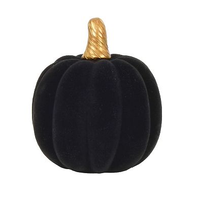 Flocked Pumpkin Tabletop Decor Assortment - Styles May Vary