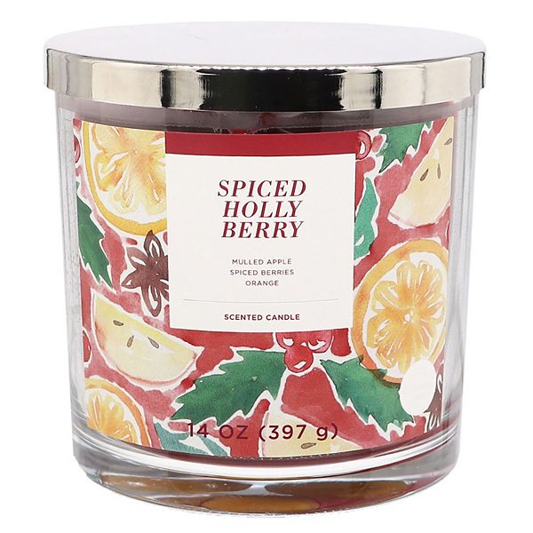 Sonoma Goods For Life® 14-oz. Spiced Holly Berry Single Pour Candle - Multi