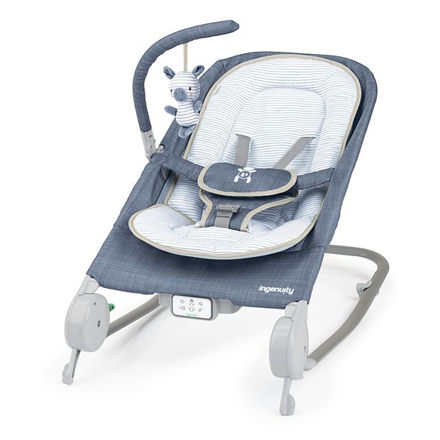 Dondolino Ingenuity 11276 Audrey – Seggiolino Oscillante Con Blocco Fisso, 7 Melodie, Vibrazioni, Arco Giochi Con Peluche, Reclinabile E Lavabile - 3
