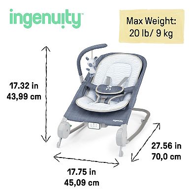 Ingenuity Happy Belly Rock-to-Bounce Baby Seat