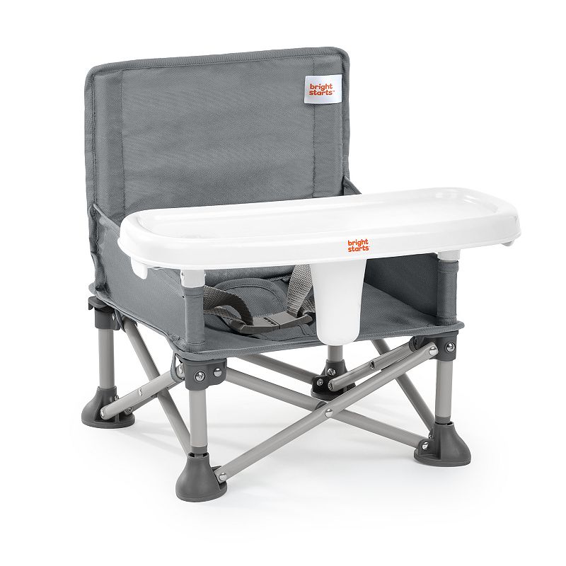 Bright Starts Pop N Sit Portable Booster Seat - Gray